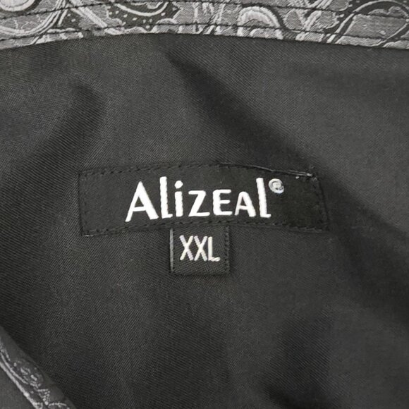 NWT | Men's Black Long Sleeve Button Up Collared Dress Shirt Business Casual XXL - Picture 4 of 5